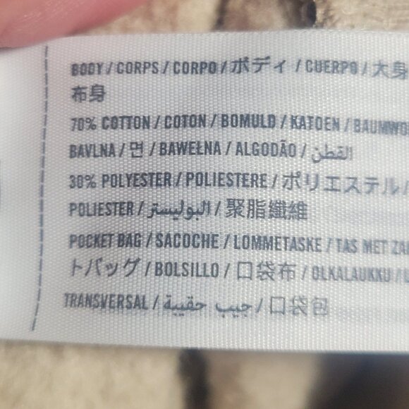 Abercrombie & Fitch Women's Blue & Lt Beige Striped 1/4 Zip Sweatshirt - Size S - Picture 12 of 13